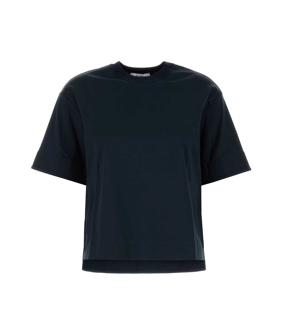MAX MARA| (MASER (11941038 005 / 11941038600 005)) Max Mara Midnight Blue Cotton Maser T-shirt | italist