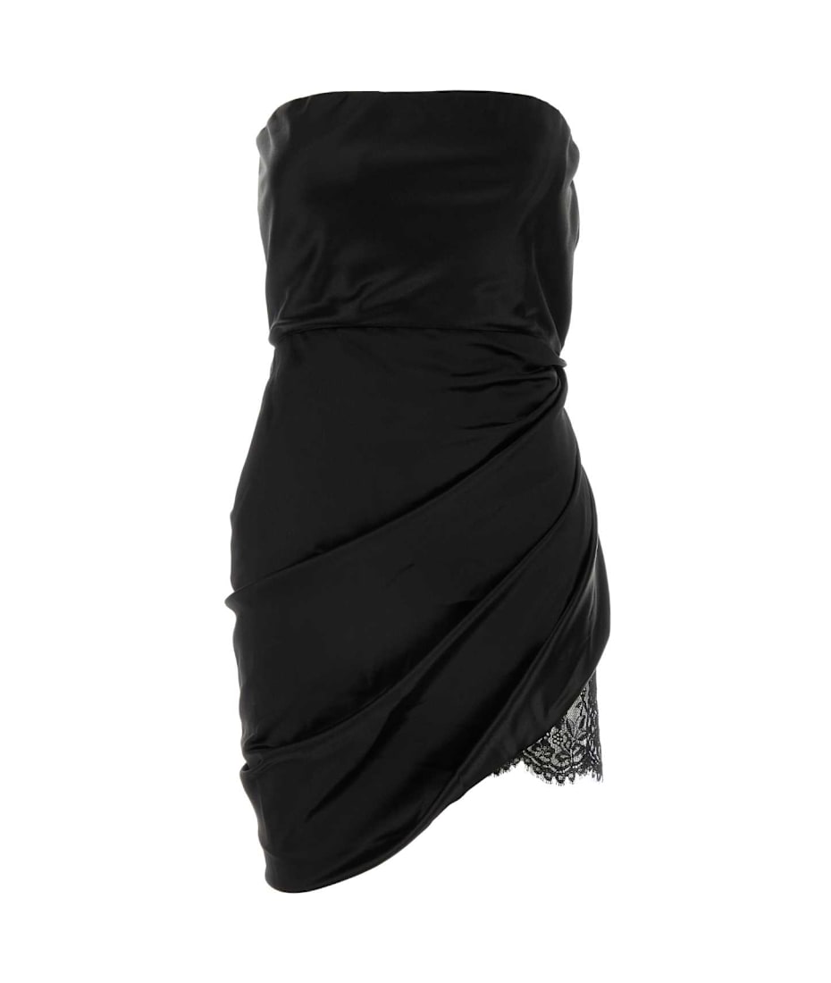 princess polly baby blue dress Vintage YSL Little Black Dress: One Shoulder Jacquard Couture, Size Small main image 1