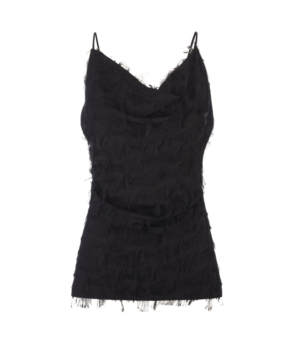 Tシャツ・カットソー MSGM Black Viscose Top Black viscose top – G&B