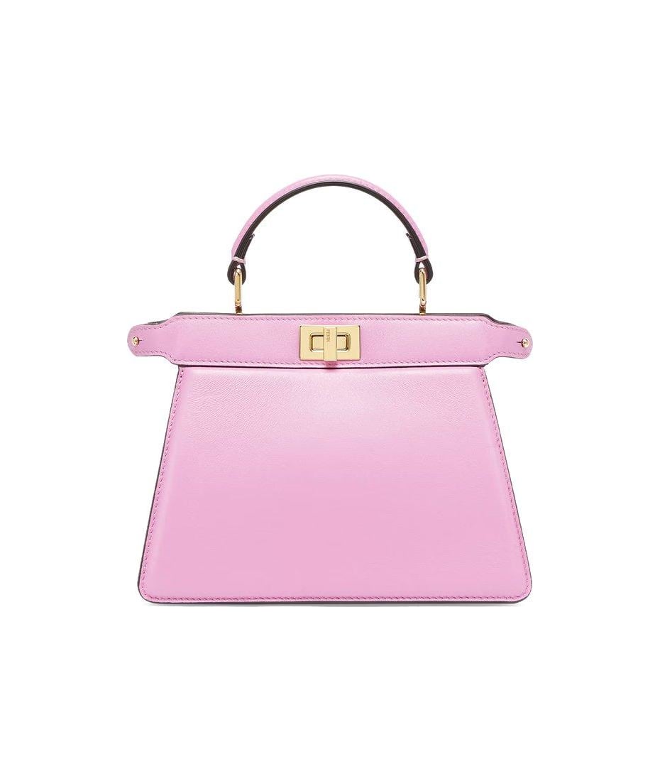 バッグ FENDI ENAMEL F LOGO TOP HANDLE HAND BAG Fendi Vintage Logo Top Handle Messenger Bag Brown