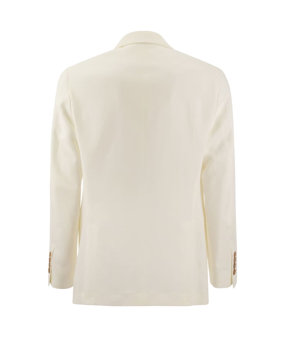 Brunello Cucinelli Twisted Linen Deconstructed Jacket With