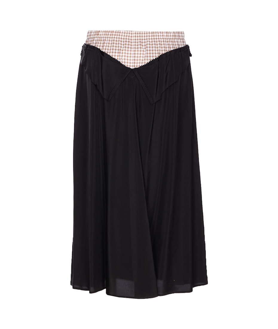 ワンピース MAISON MARGIELA Women Mid Skirts S51FP0110 S49465 900 Black Maison Margiela Women's Midi Skirt in Black Maison Margiela
