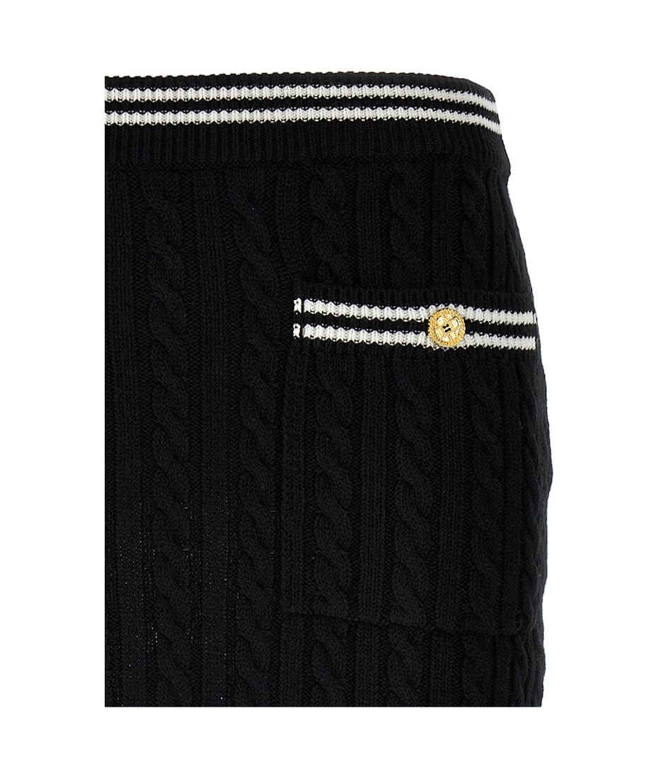 Alessandra Rich Black Cotton Mini Skirt | italist