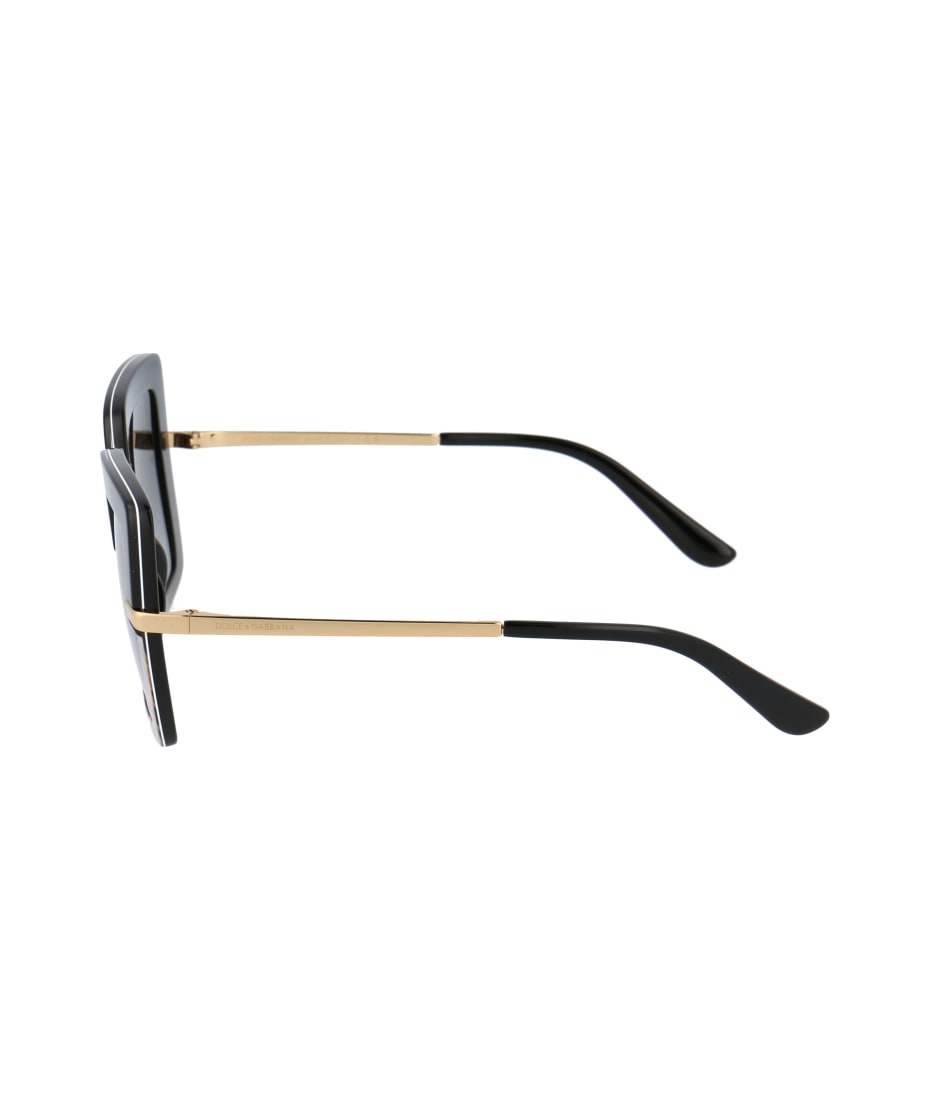 balenciaga eyewear round frame sunglasses item Eyewear 0dg4373 Sunglasses - 32448G TOP BLACK ON PRINT LEO/BLACK