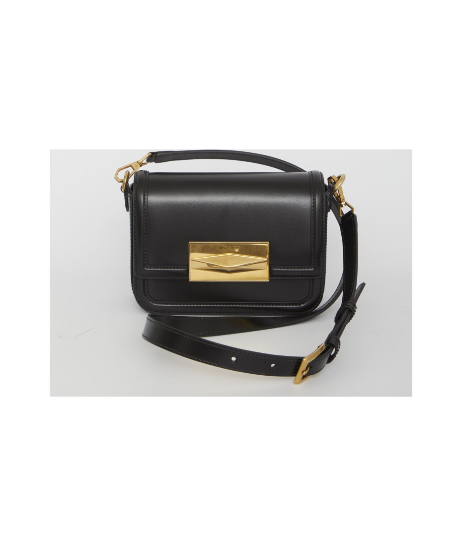 JIMMY CHOO Diamond Crossbody バッグ DIAMOND CROSSBODY | Black Box Calf Leather Crossbody Bag