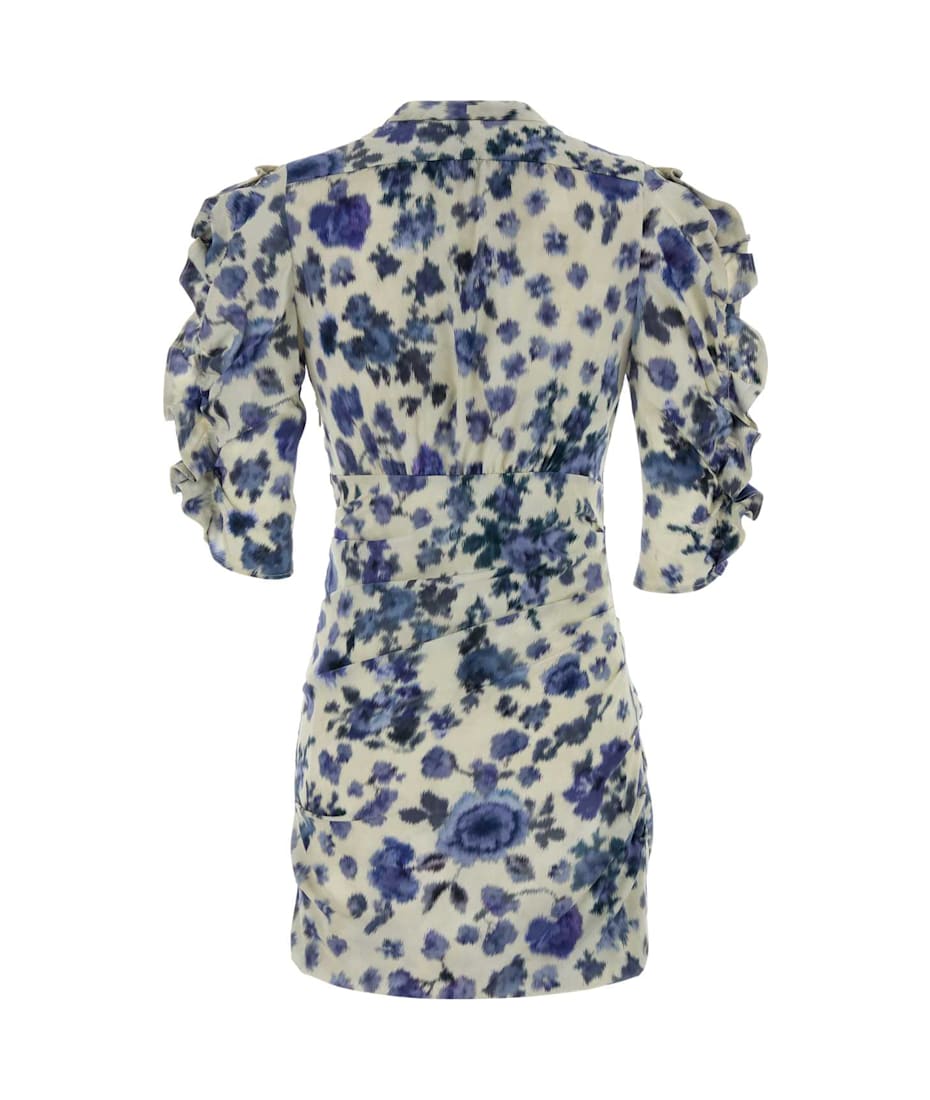 princess polly baby blue dress Isabel Marant Printed Stretch Silk Doris Mini Dress