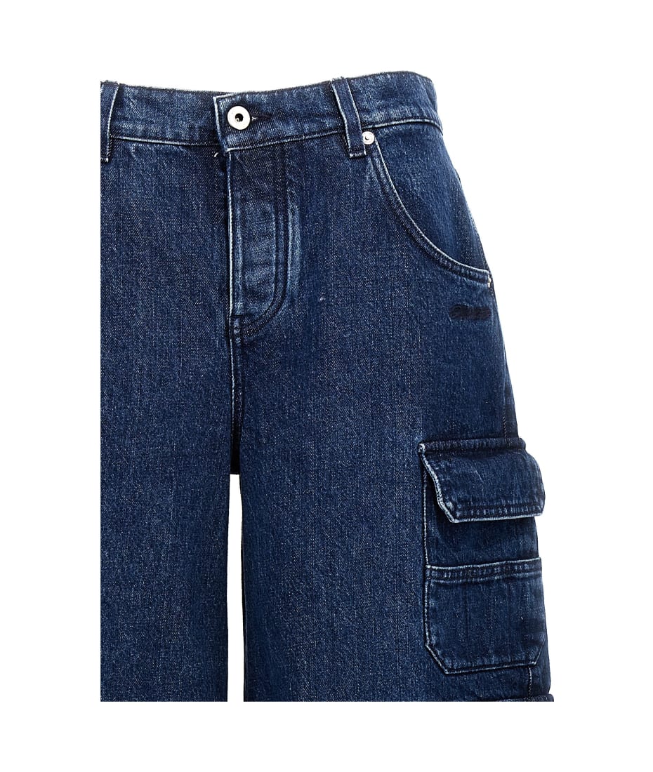 デニム・ジーパン OFF-WHITE COTTON DENIM CARGO JEANS DENIM CARGO PANTS/デニムカーゴパンツ｜WOMEN｜250GST11-066B