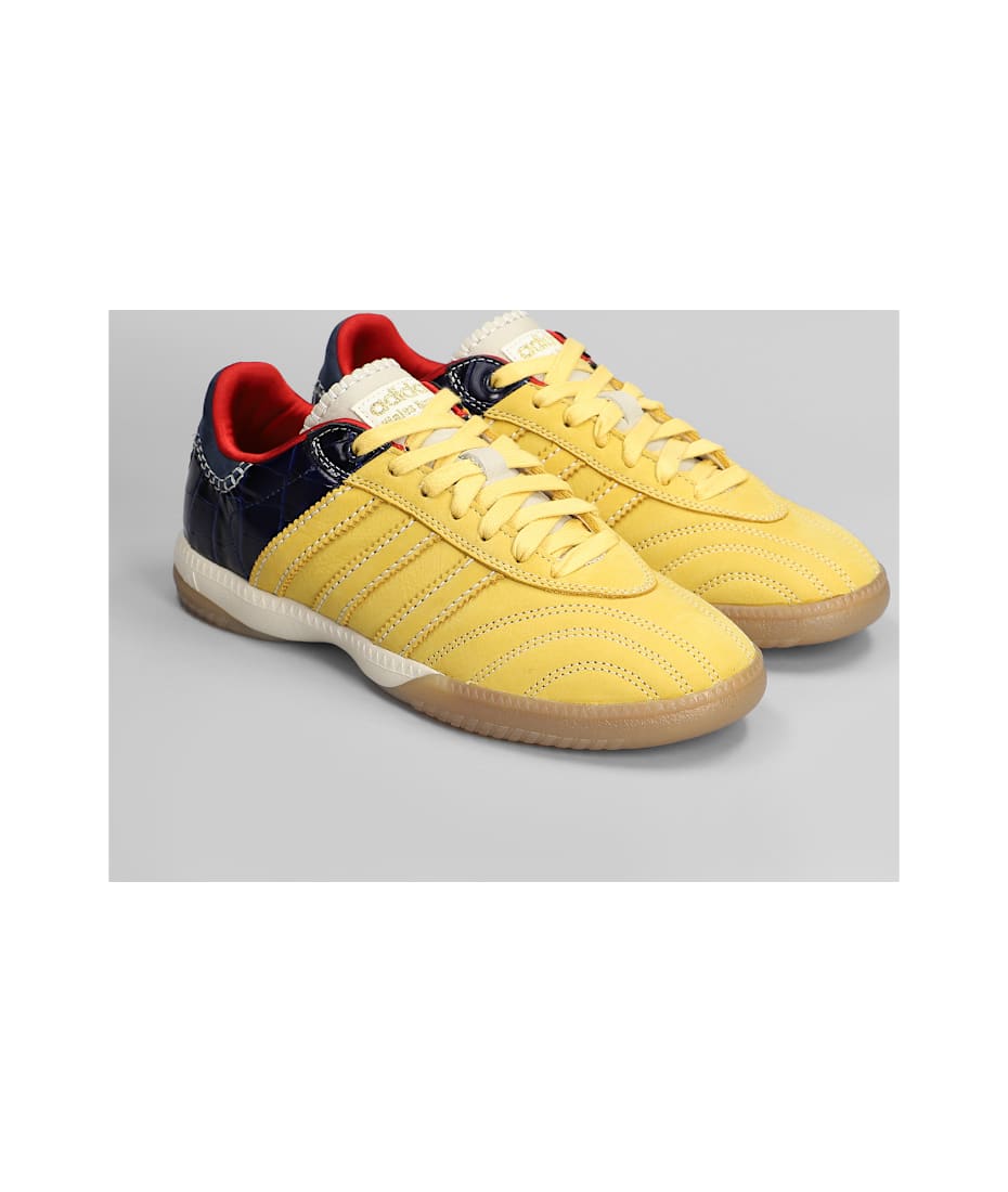 Adidas Originals by Wales Bonner Samba Suede Sneakers In Yellow Suede | italist, ALWAYS LIKE A SALE Adidas Originals by Wales Bonner Samba Suede Sneakers In Yellow Suede | italist, ALWAYS LIKE A SALE