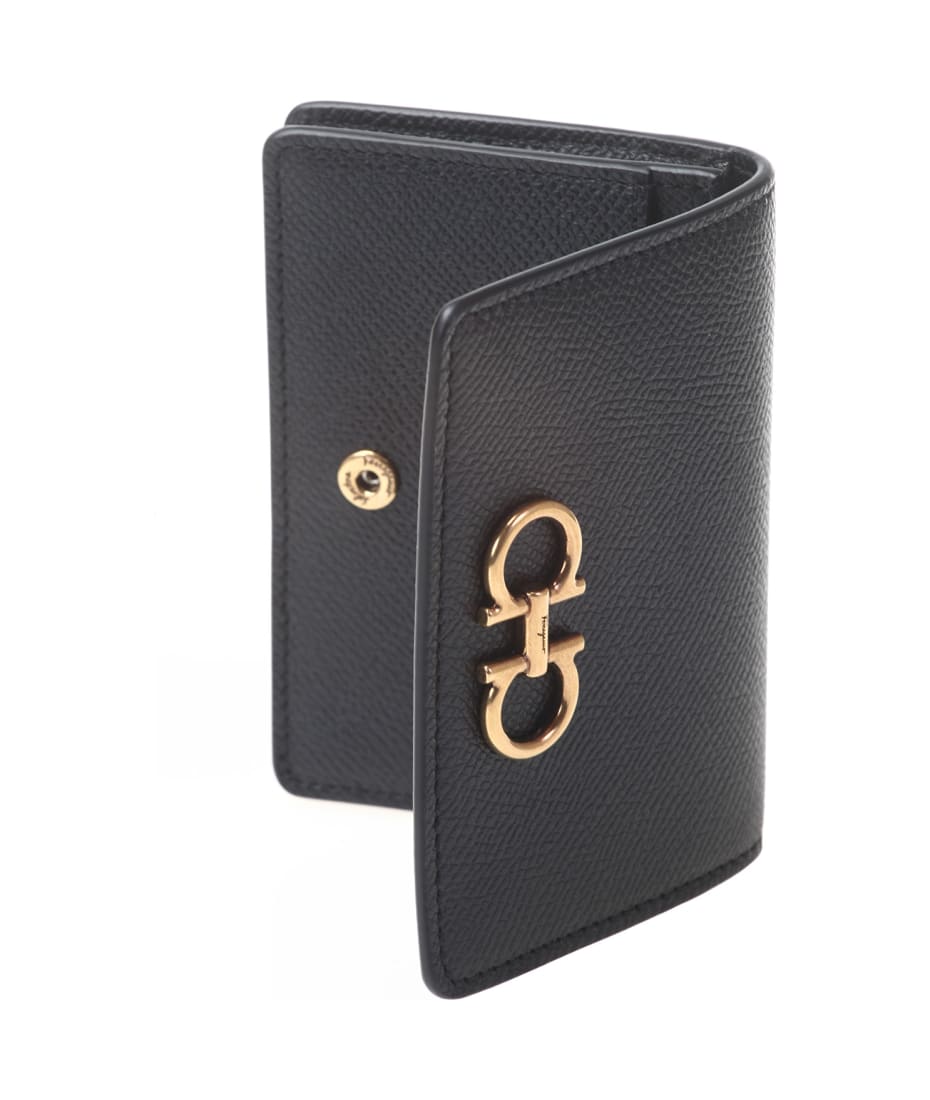 Ferragamo Women's The Gancini Credit Card Holder - Nero