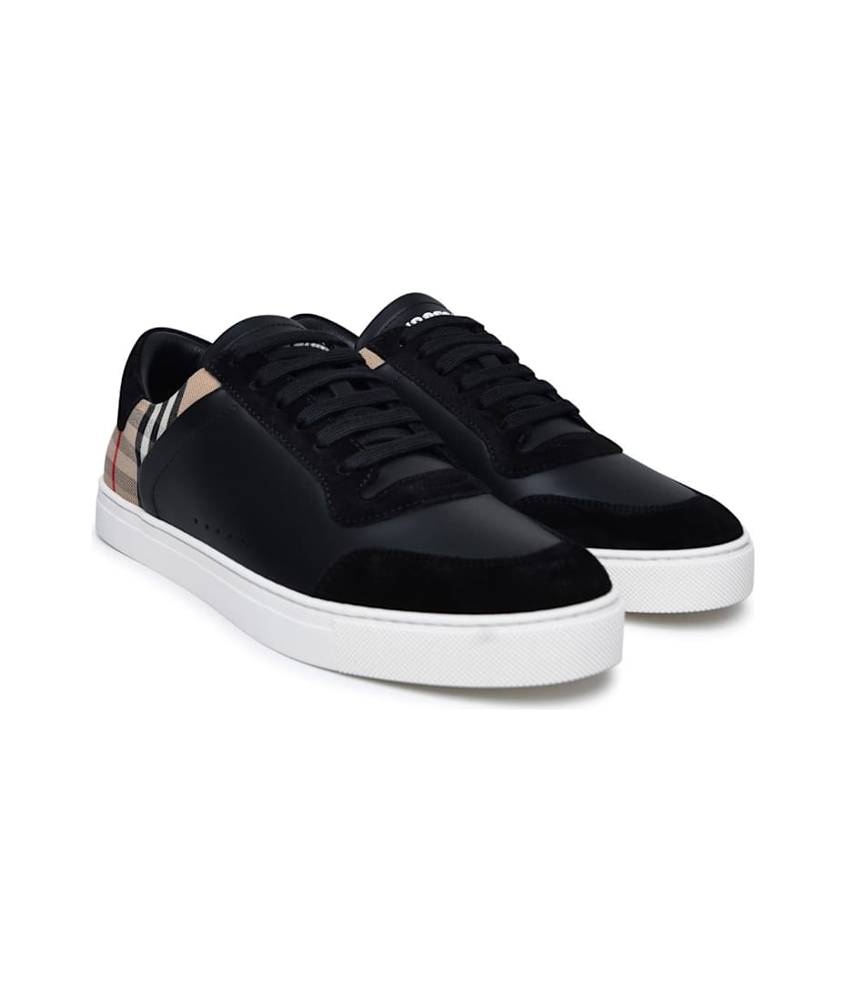 Burberry 'stevie' Black Leather Sneakers | italist