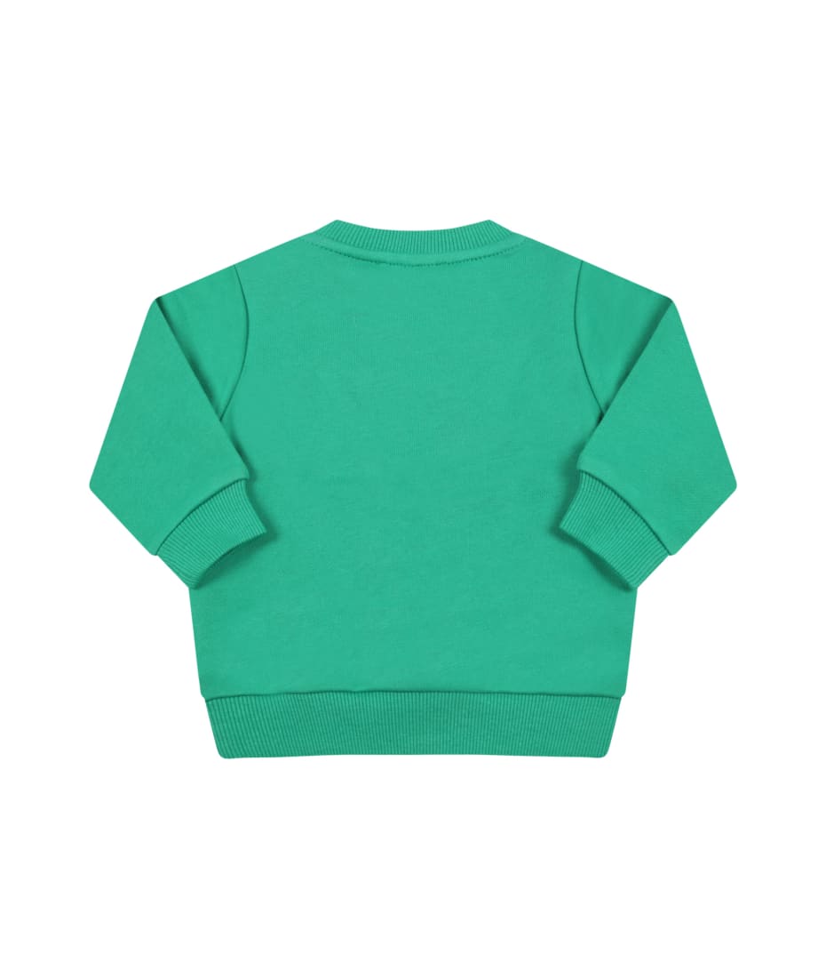 Kenzo Kids Green Sweatshirt For Baby Boy With Tiger - Green