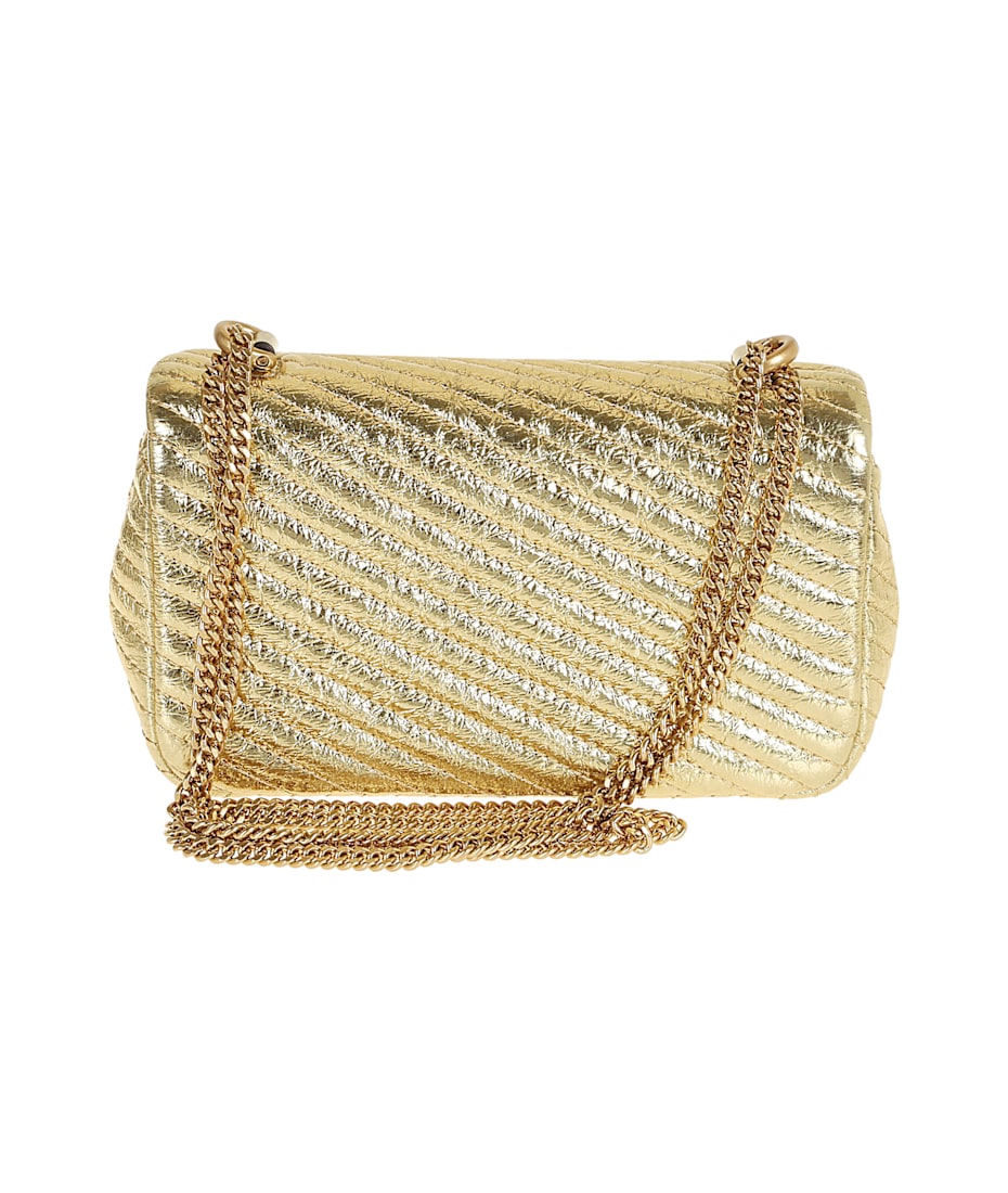 Tory Burch Kira Metallic Moto Quilt Mini Flap Bag | italist