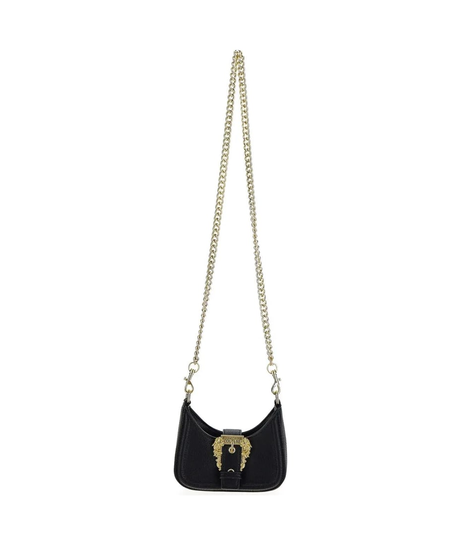 Versace Jeans Couture baroque buckle women's bag in imitation leather Black