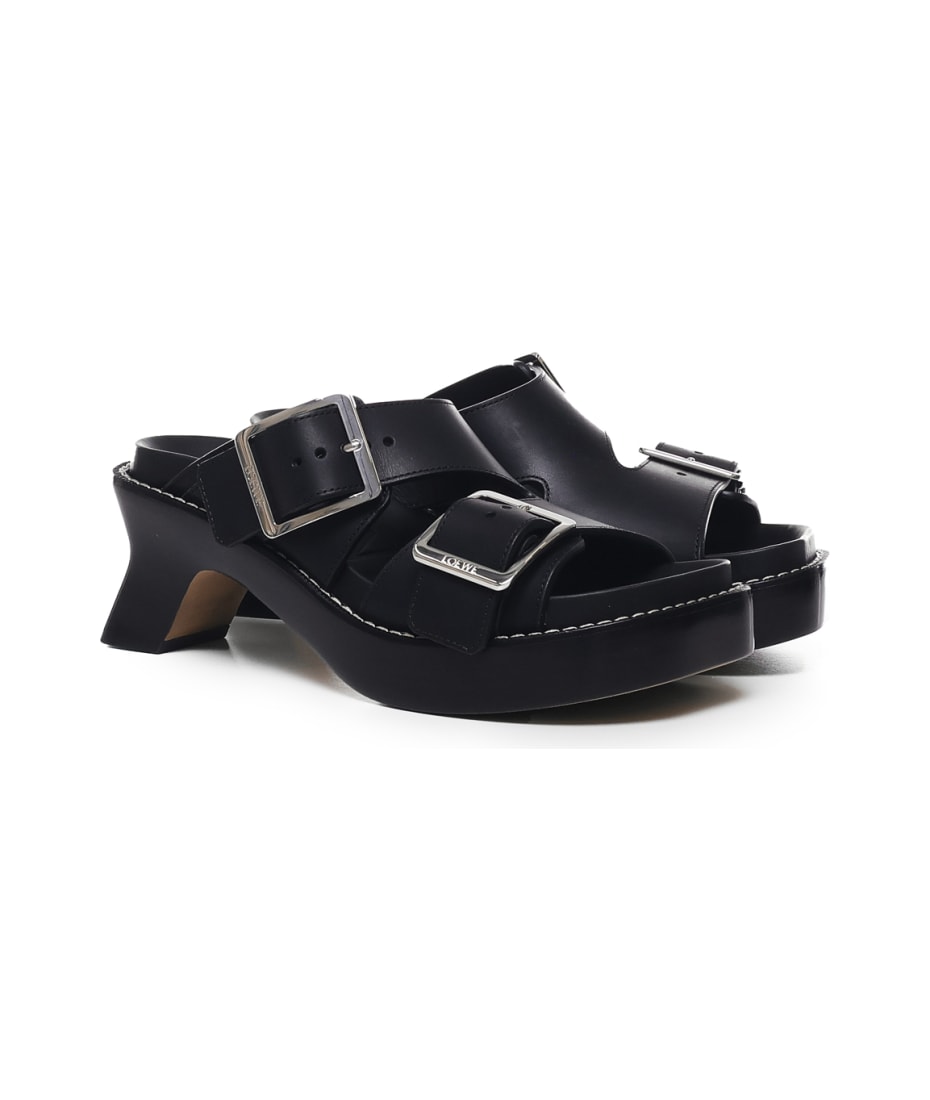 VIP【送料関税込】LOEWE EASE LEATHER SANDALS LOEWE Ease embellished textured-leather sandals | NET-A-PORTER