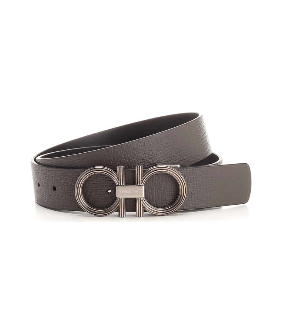 Ferragamo Gancini-plaque Leather Belt