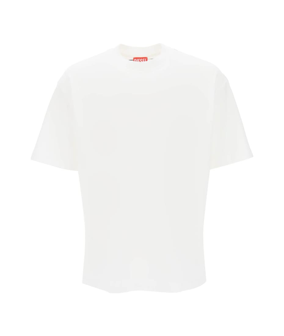 ★DIESEL★ T-shirt off white A113020HGAM141 A113020HGAM141SS Diesel Cotton T-shirt - White - Men | A113020HGAM141 | thebs.com