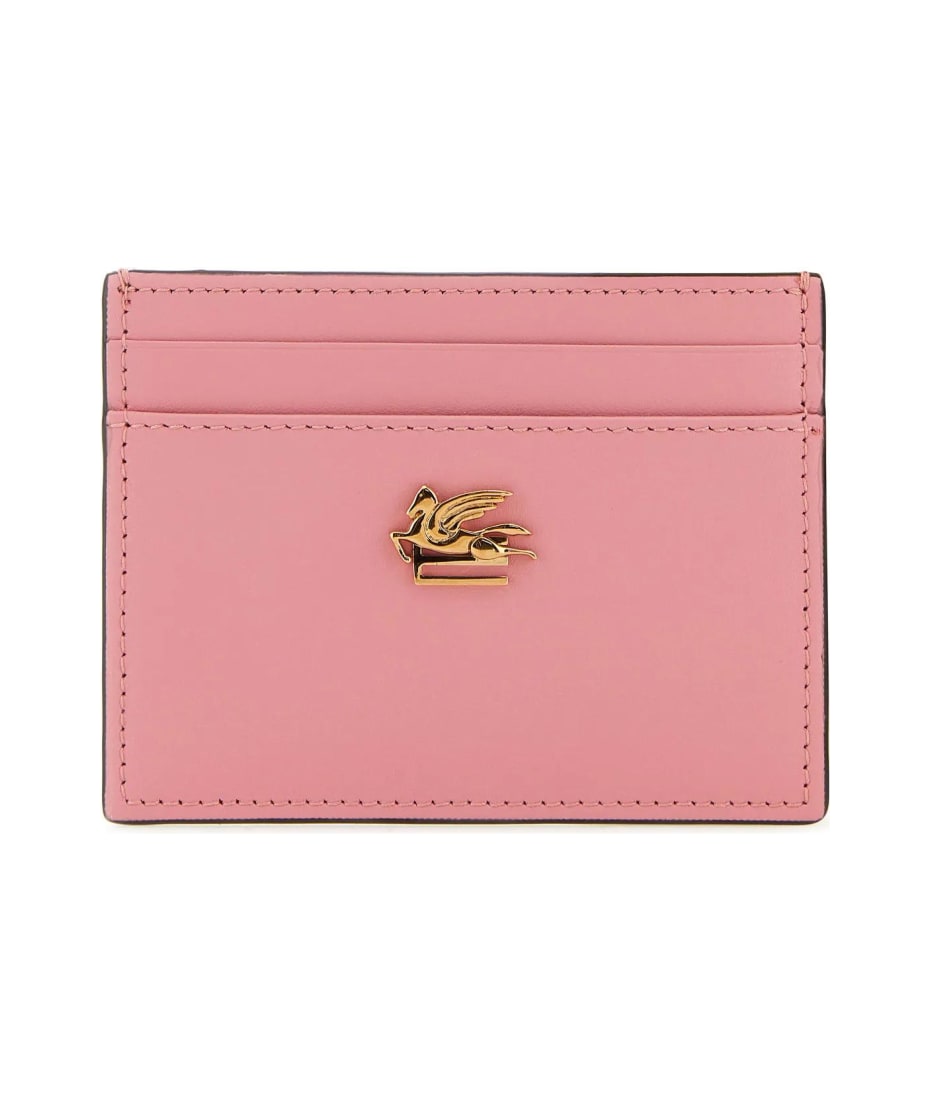 Etro Pink Leather Cardholder