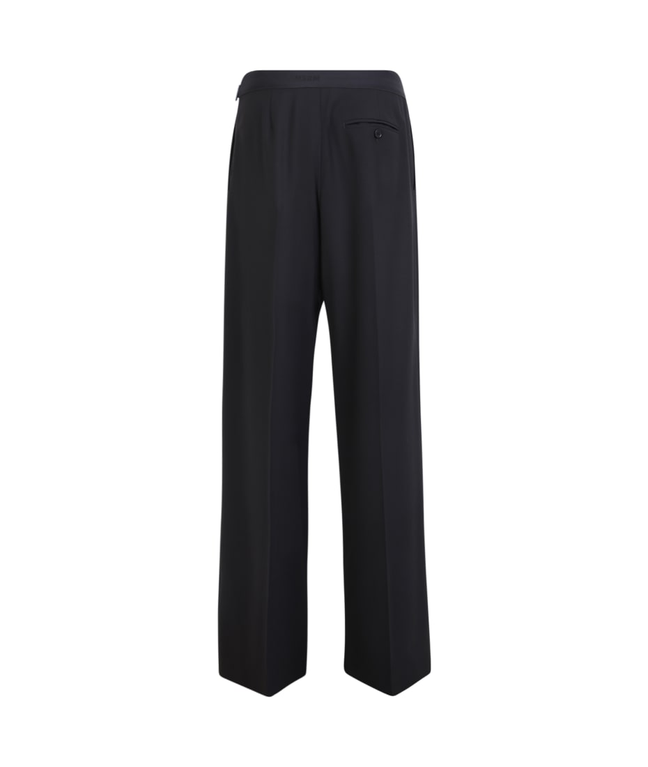 【関税&送料込】Msgm Wide-Leg Midi Pants MSGM Wide Leg Black Trousers | italist