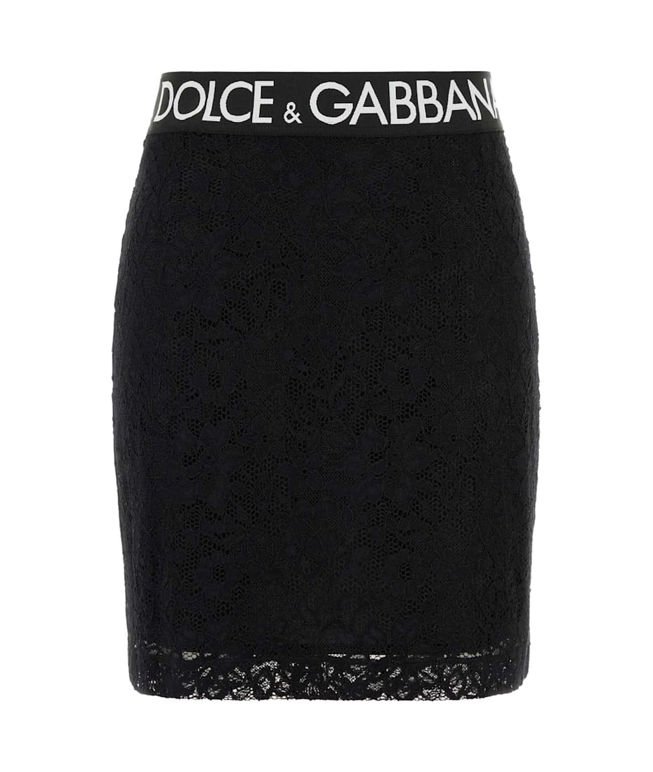 スカート DOLCE & GABBANA Black Stretch Lace Mini Skirt Dolce & Gabbana Black Stretch Lace Mini Skirt | italist