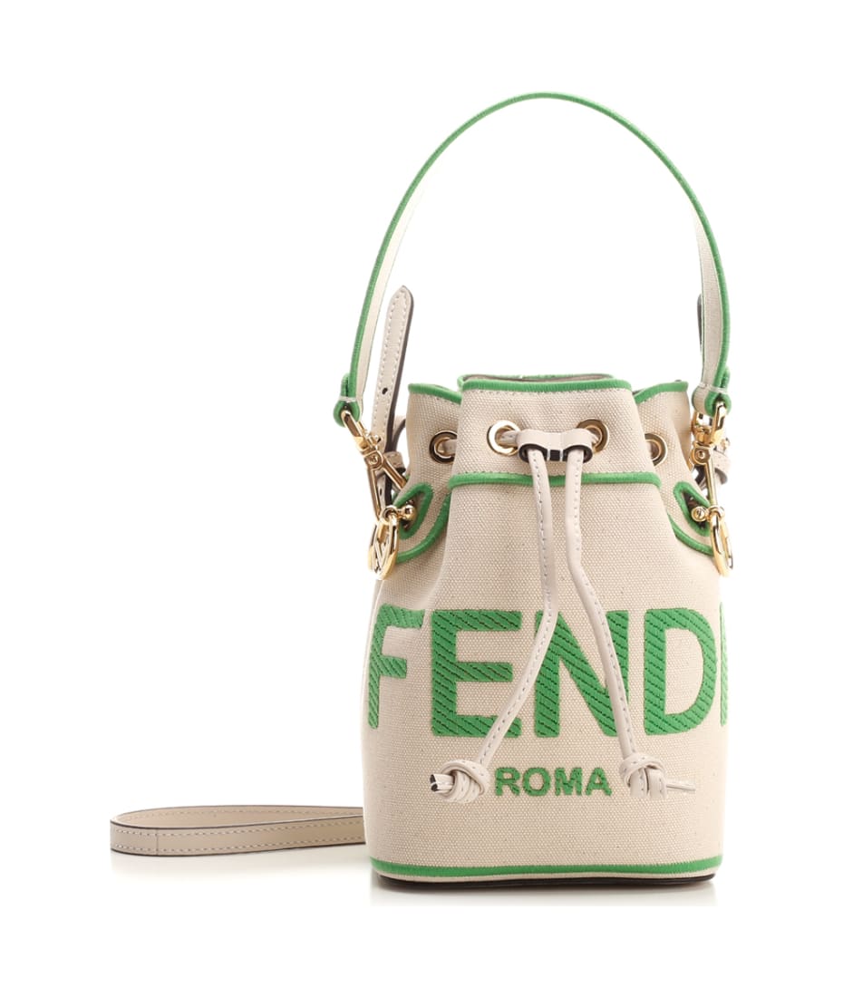 Fendi Mon Tresor Bag In Canvas in Green