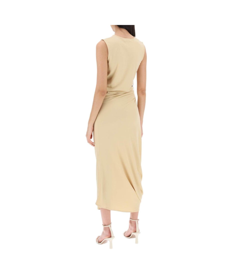 国内発送【LEMAIRE】BeltedCotton-Crepe◇ミディドレス LEMAIRE Asymmetric belted cotton-crepe midi dress | NET-A-PORTER