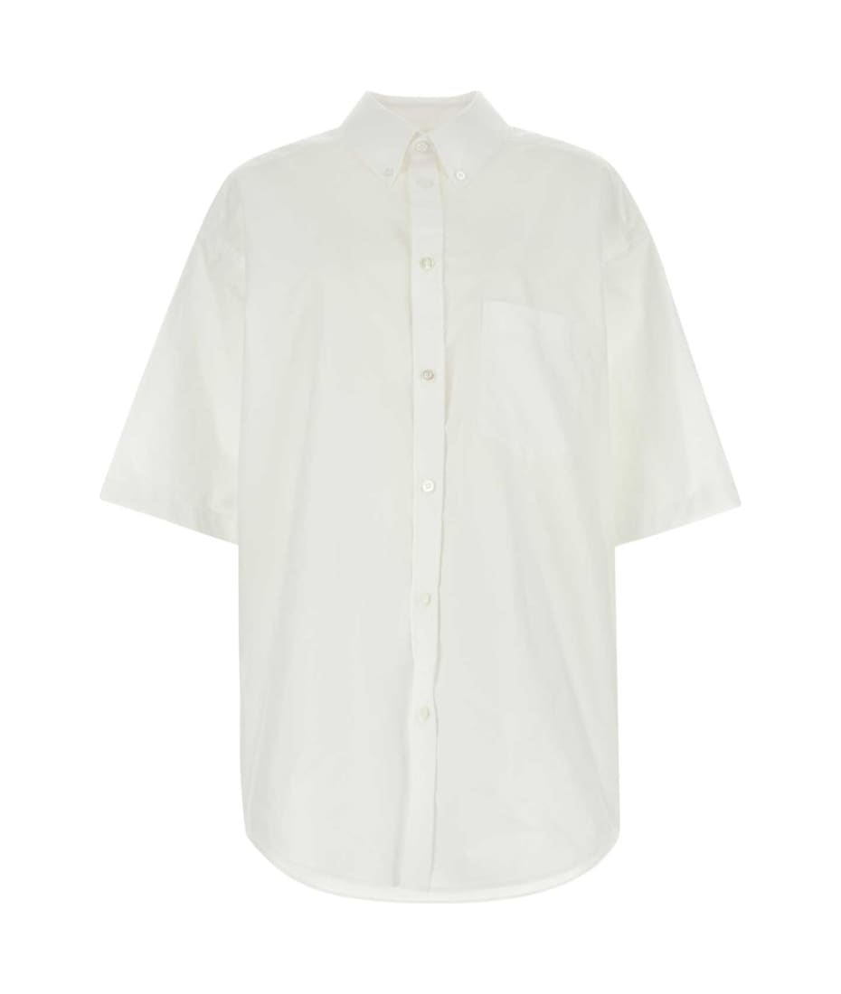 Tシャツ・カットソー BALENCIAGA White poplin oversize shirt (794594TNM60 9000) Balenciaga White Poplin Oversize Shirt | italist