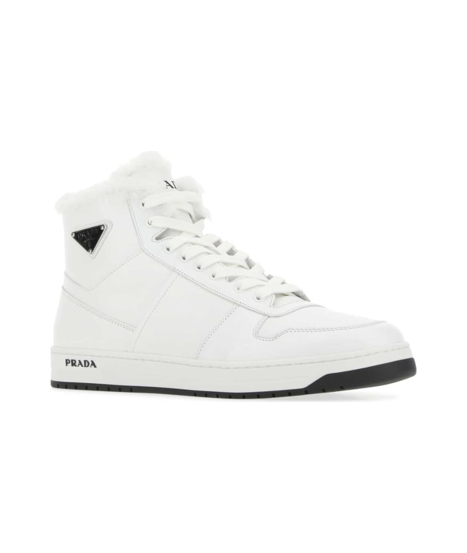 スニーカー PRADA   Sneakers Men Leather White Prada White Leather Sneakers | italist