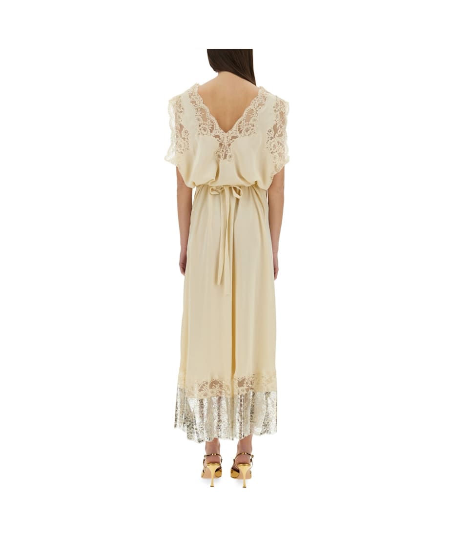ワンピース RABANNE MIDI DRESS WITH LACE INLAYS Paco Rabanne Midi Dress With Lace Inlays | italist