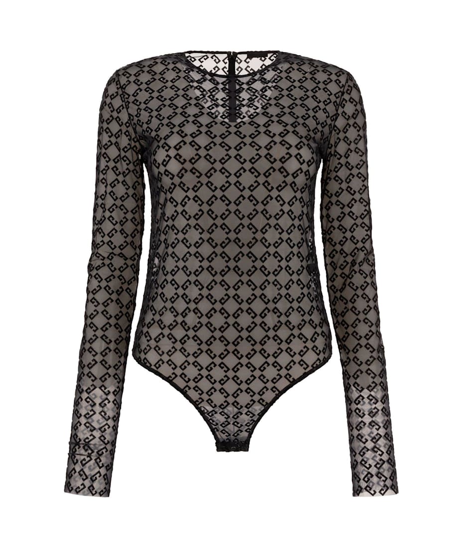 Givenchy Monogrammed Sheer Long-sleeve Top | italist, ALWAYS LIKE