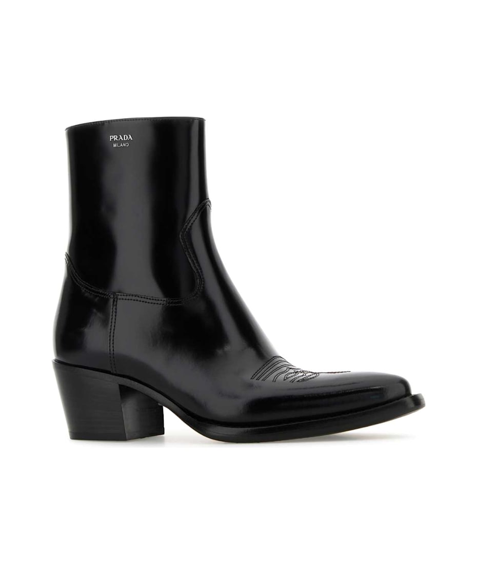 ブーツその他 PRADA BOOTS (1T050OF045055 F0002) Prada Black Leather Boots | italist