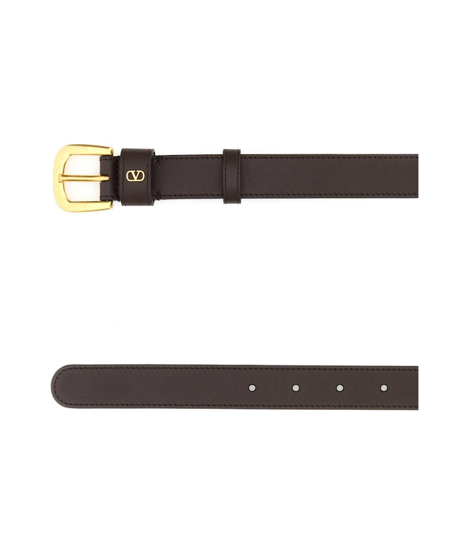 ベルト Valentino Garavani Dark Brown Leather Belt Valentino Garavani Dark Brown Leather Belt | italist, ALWAYS