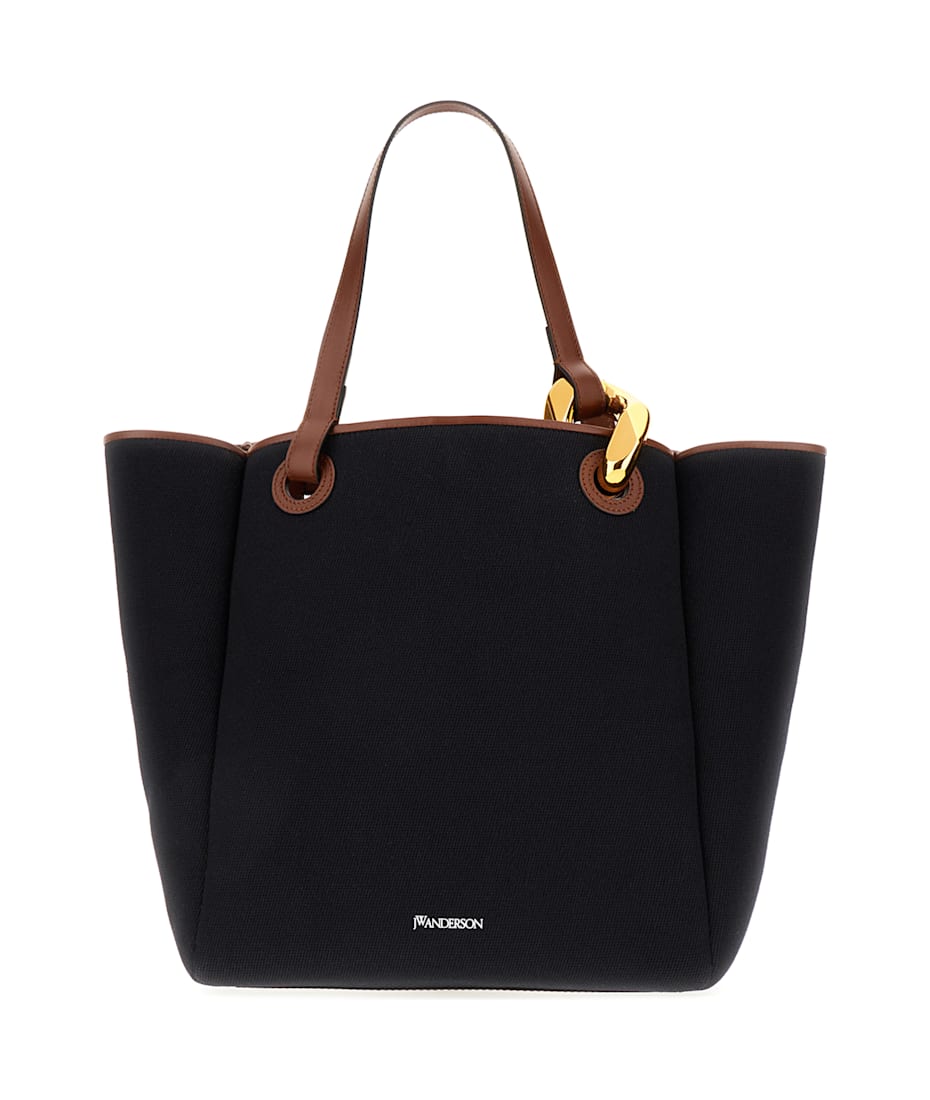 J.W. Anderson Black Canvas Corner Shopping Bag | italist, ALWAYS