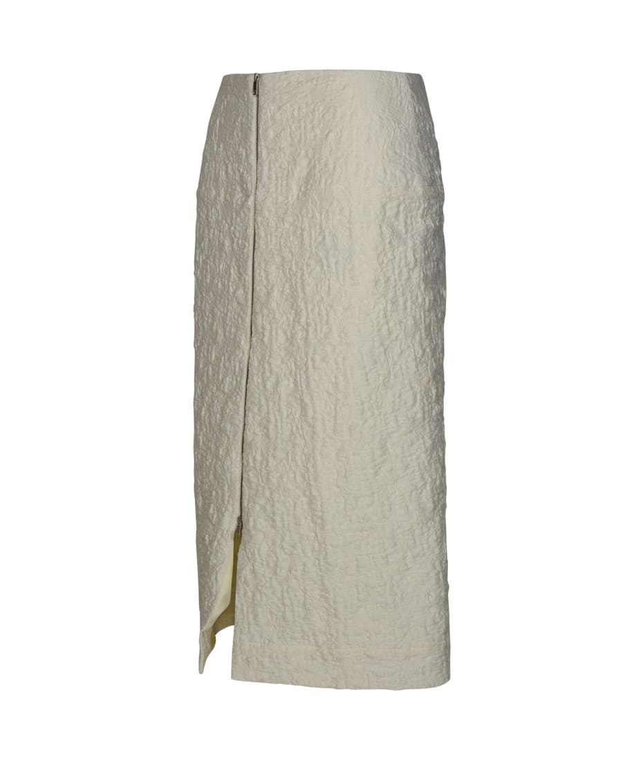 スカート JIL SANDER Embossed cotton skirt White J02MA0174J20138 Jil Sander White Cotton Blend Skirt | italist