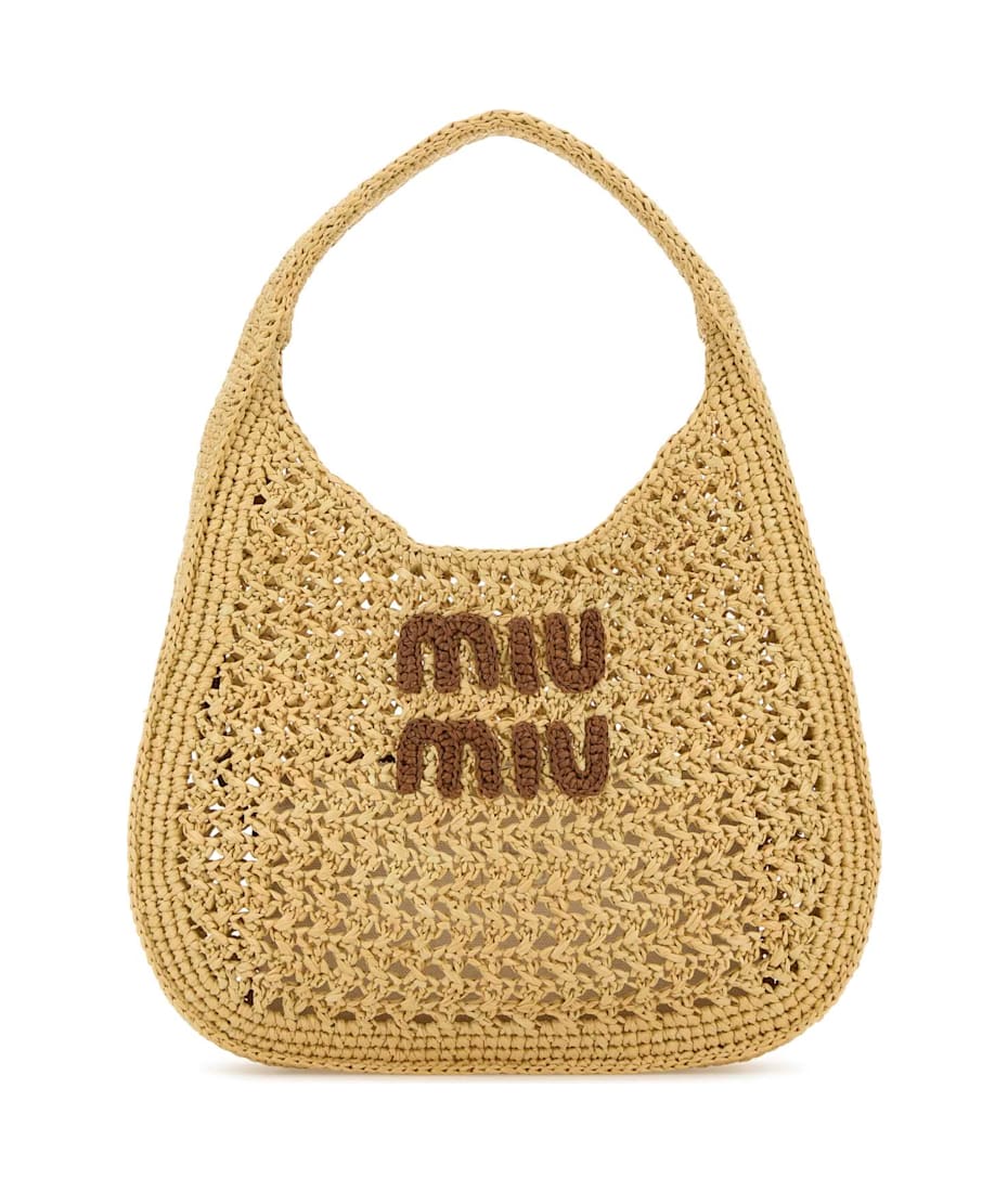 Miu Miu Raffia Shopping Bag | italist