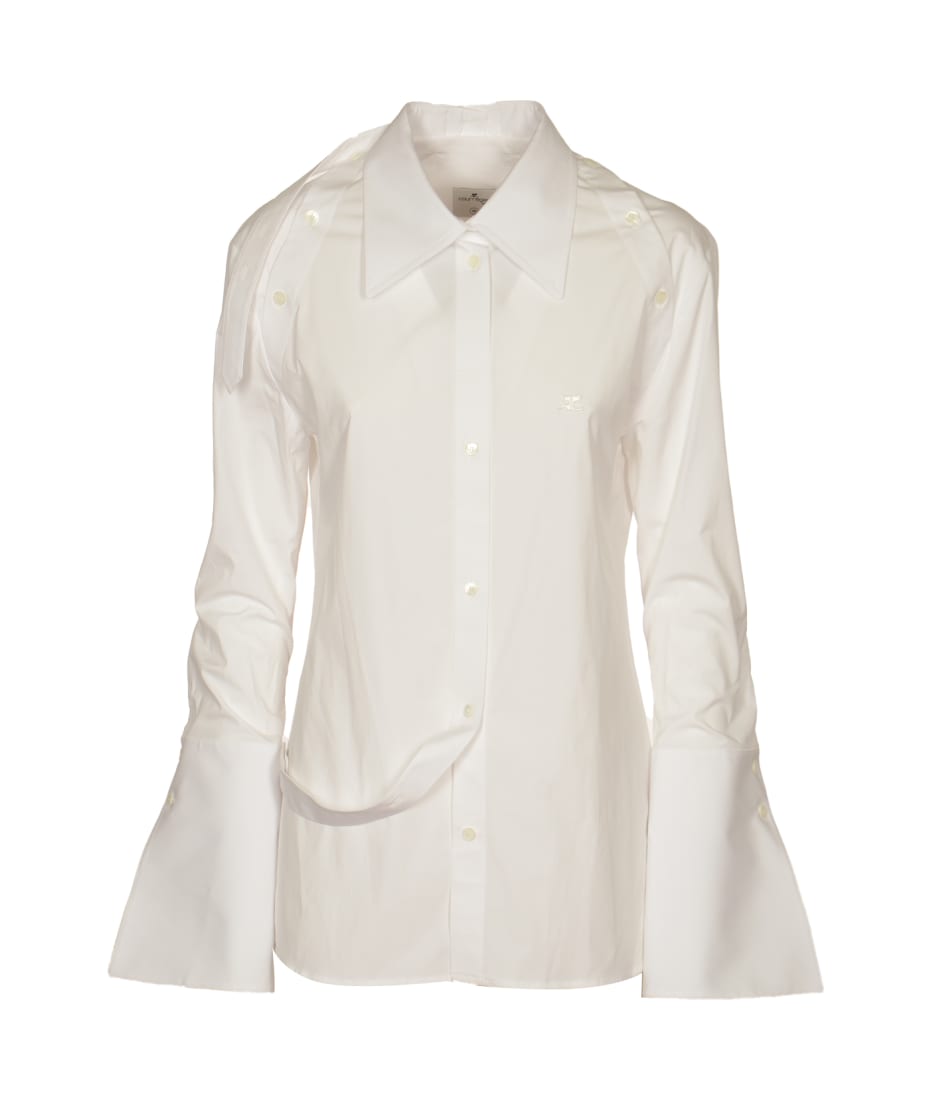 Courreges - クレージュ 24SS 224CCH056CO01210001 MODULAR POPLIN&quot; SHIRT 34 courreges Courreges クレージュ 24SS 224CCH056CO01210001