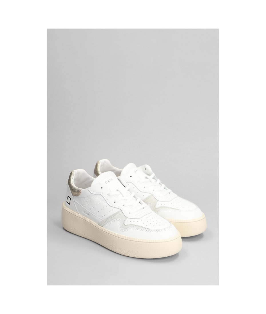 D.A.T.E. スニーカー STEP W997-ST-CA-WD D.A.T.E. Step Sneakers In White Leather | italist