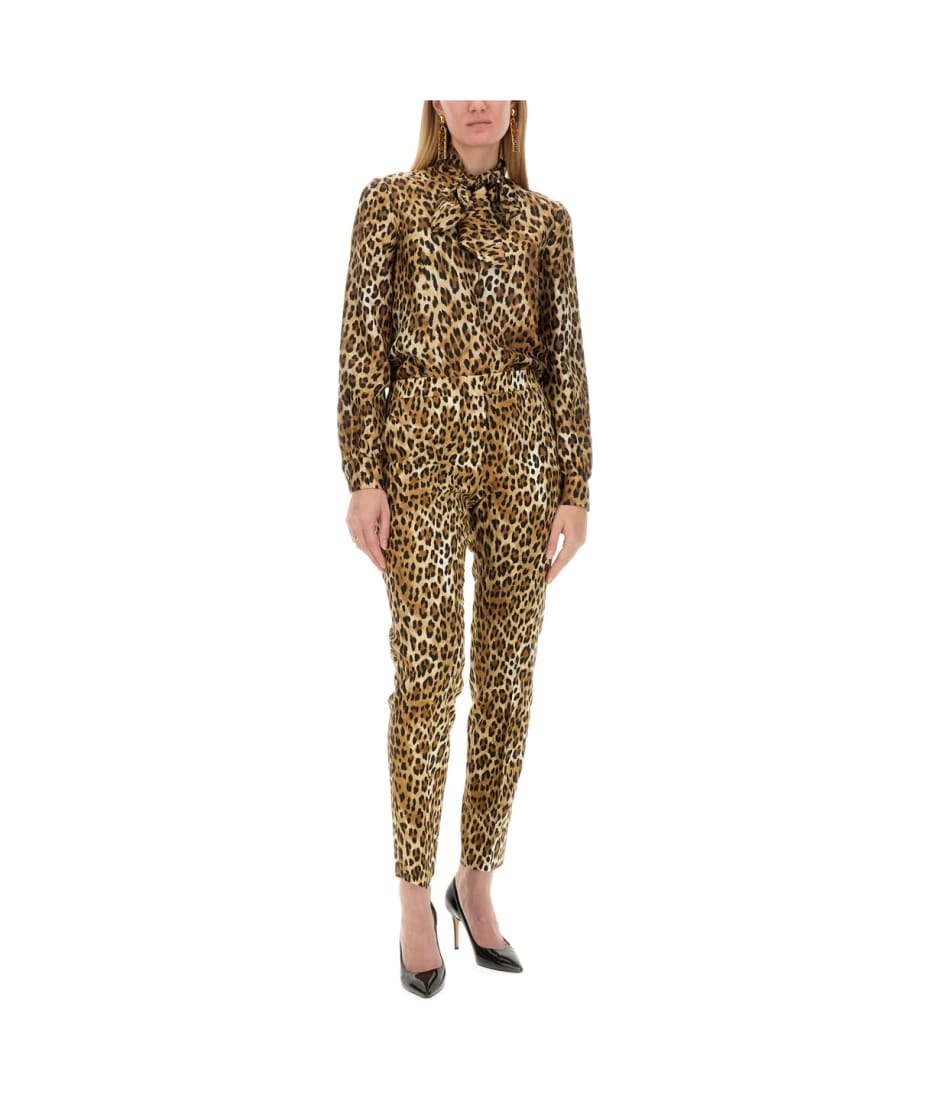 【関税&送料込み】Moschino Pants With Animal Pattern Moschino Pants With Animal Pattern | italist