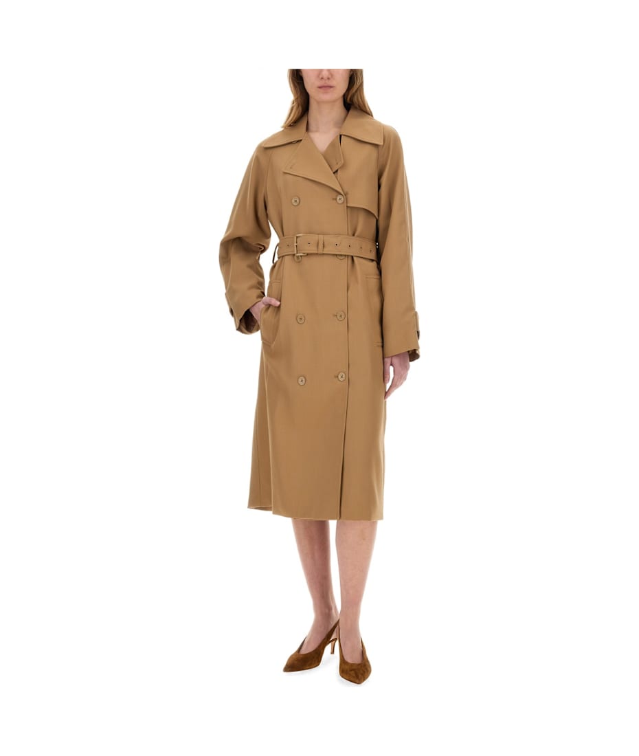 コート Michael By Michael Kors Double-Breasted Trench Coat MICHAEL Michael Kors Double-Breasted Belted Trench Coat