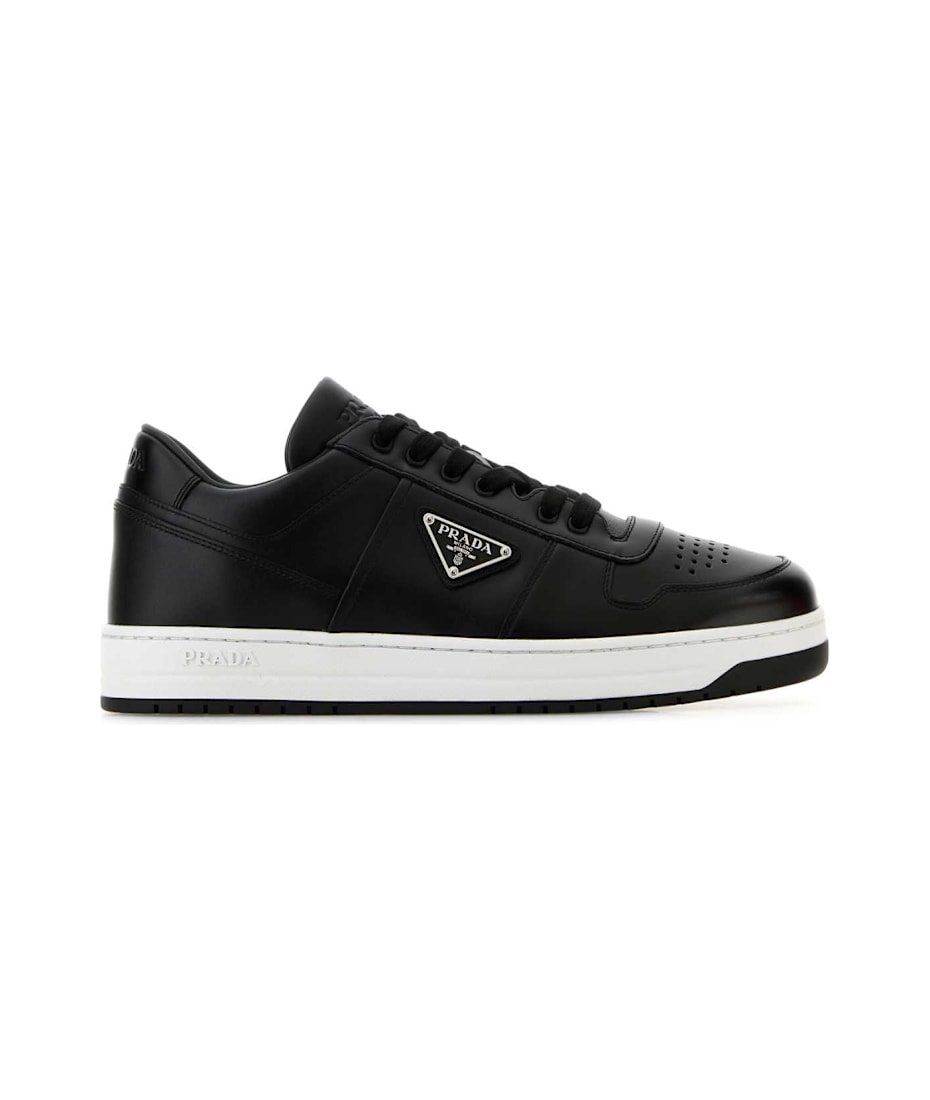 スニーカー PRADA BLACK LEATHER DOWNTOWN SNEAKERS Downtown leather sneakers in black - Prada | Mytheresa