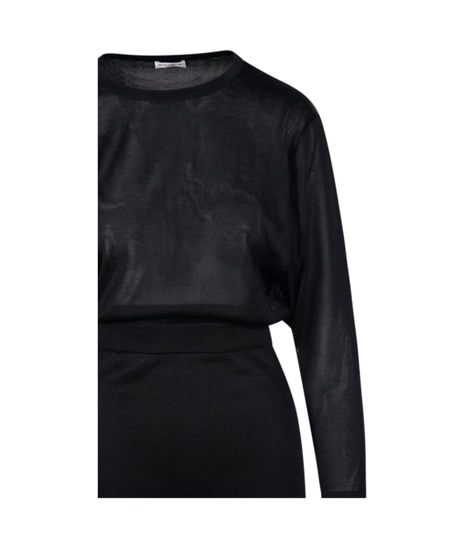 Saint Laurent Backless Long-sleeved Dress | italist, ALWAYS LIKE A SALE