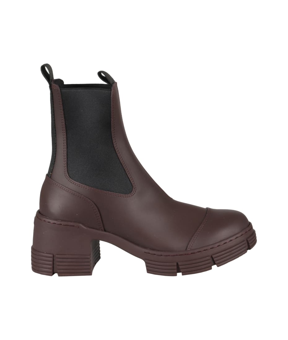 靴 GANNI RECYCLED RUBBER HEELED CITY BOOTS Ganni - Recycled Rubber City Boot – Boutique Billie