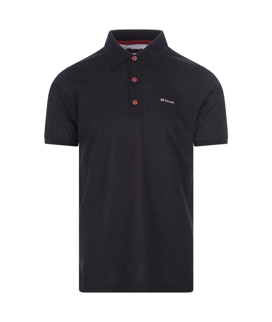 Kiton All-Monogram Polo Shirt