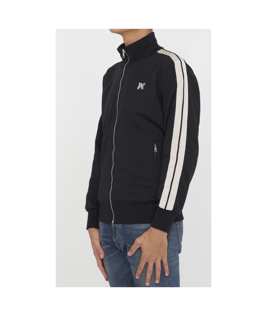 Palm Angels Monogram Track Jacket In Black