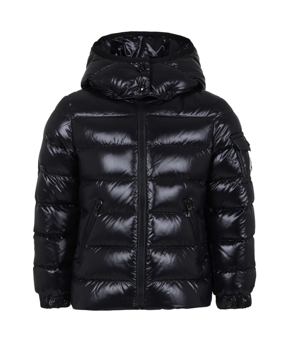 MONCLER| (8C00020 89A4U 050) Moncler Black Bady Down Jacket For Girl With Logo | italist