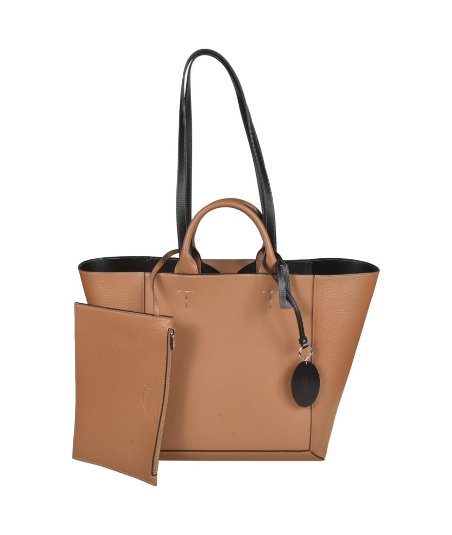 ハンドバッグ Tod's Pebbled Leather Bucket Bag Woman MULTICOLOUR Bucket Bag in Leather Medium