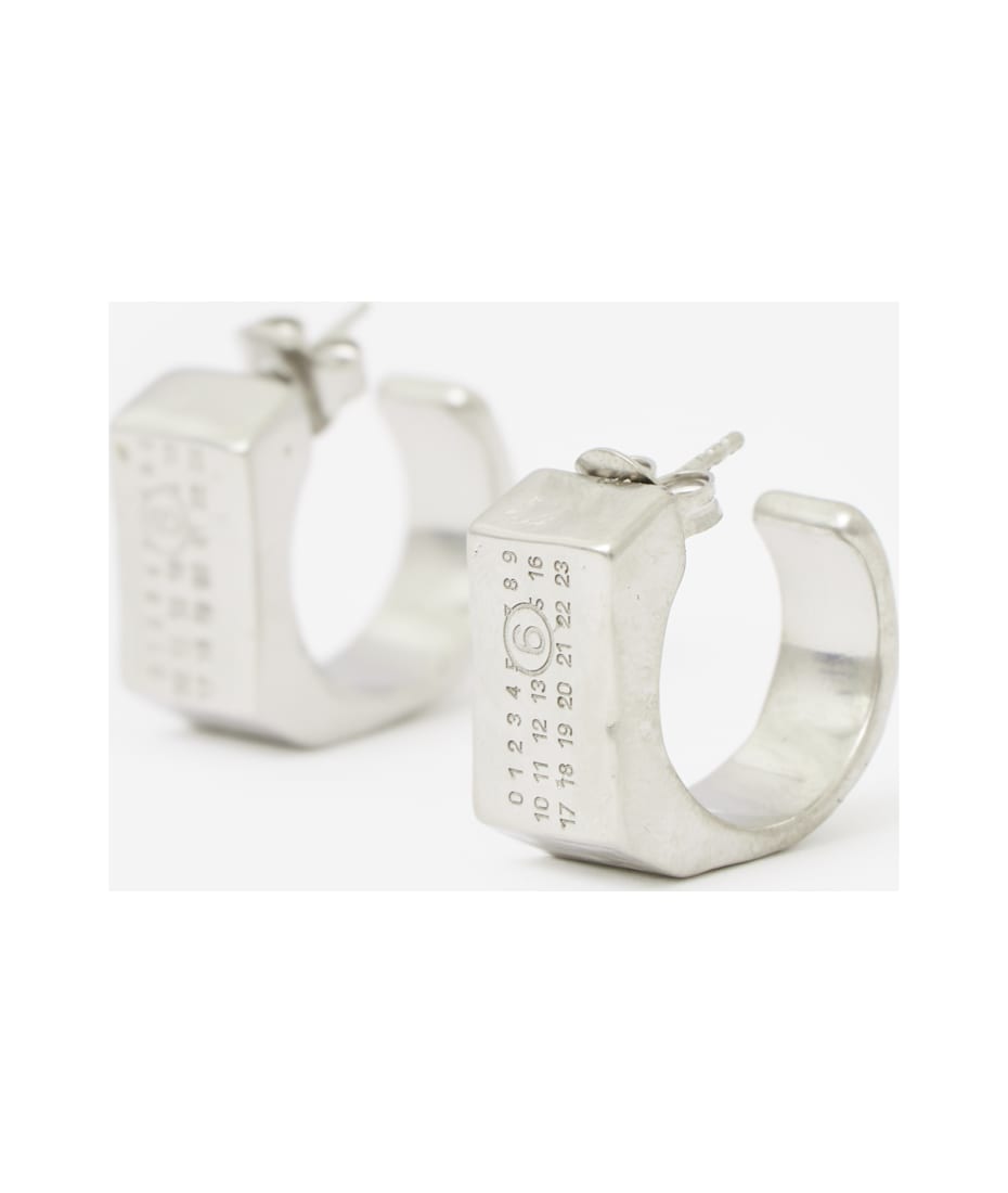 イヤリング MM6 MAISON MARGIELA SILVER L EARRINGS MM6 Maison Margiela Tag And Key Earrings | Silver | FARFETCH