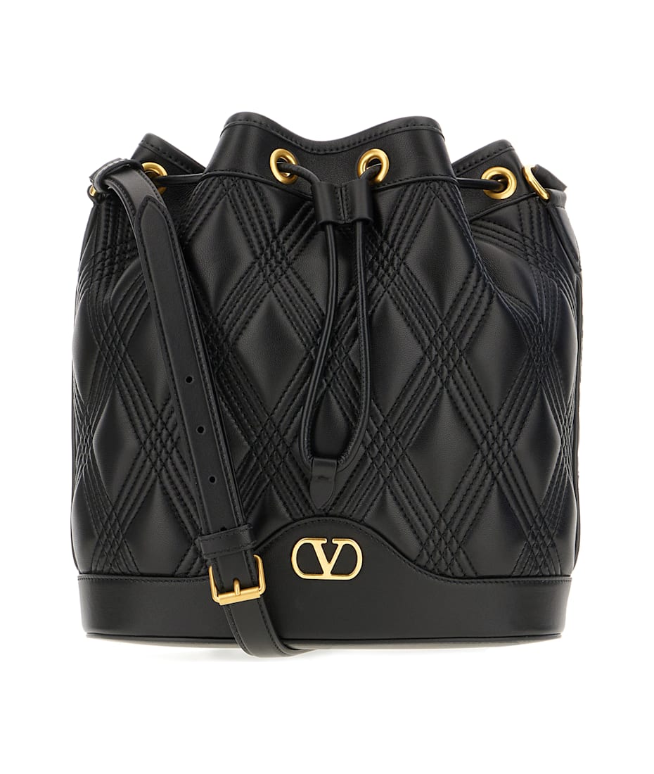 ショルダーバッグ Valentino Garavani Crossbody bags Black VALENTINO Garavani V Logo Leather Crossbody Bag Black