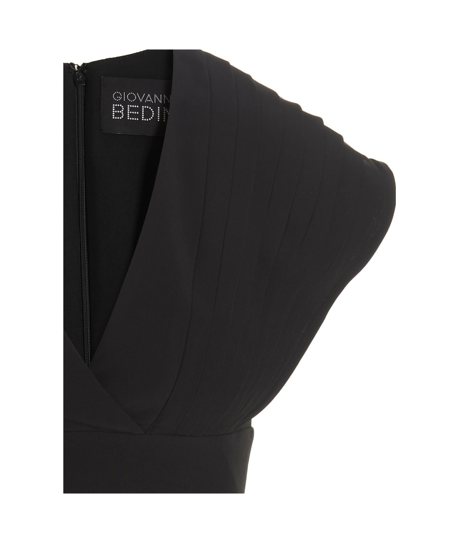 ワンピース GIOVANNI BEDIN Plisse detail mini dress (501606TE5742 9000) Giovanni Bedin Plisse Detail Mini Dress | italist