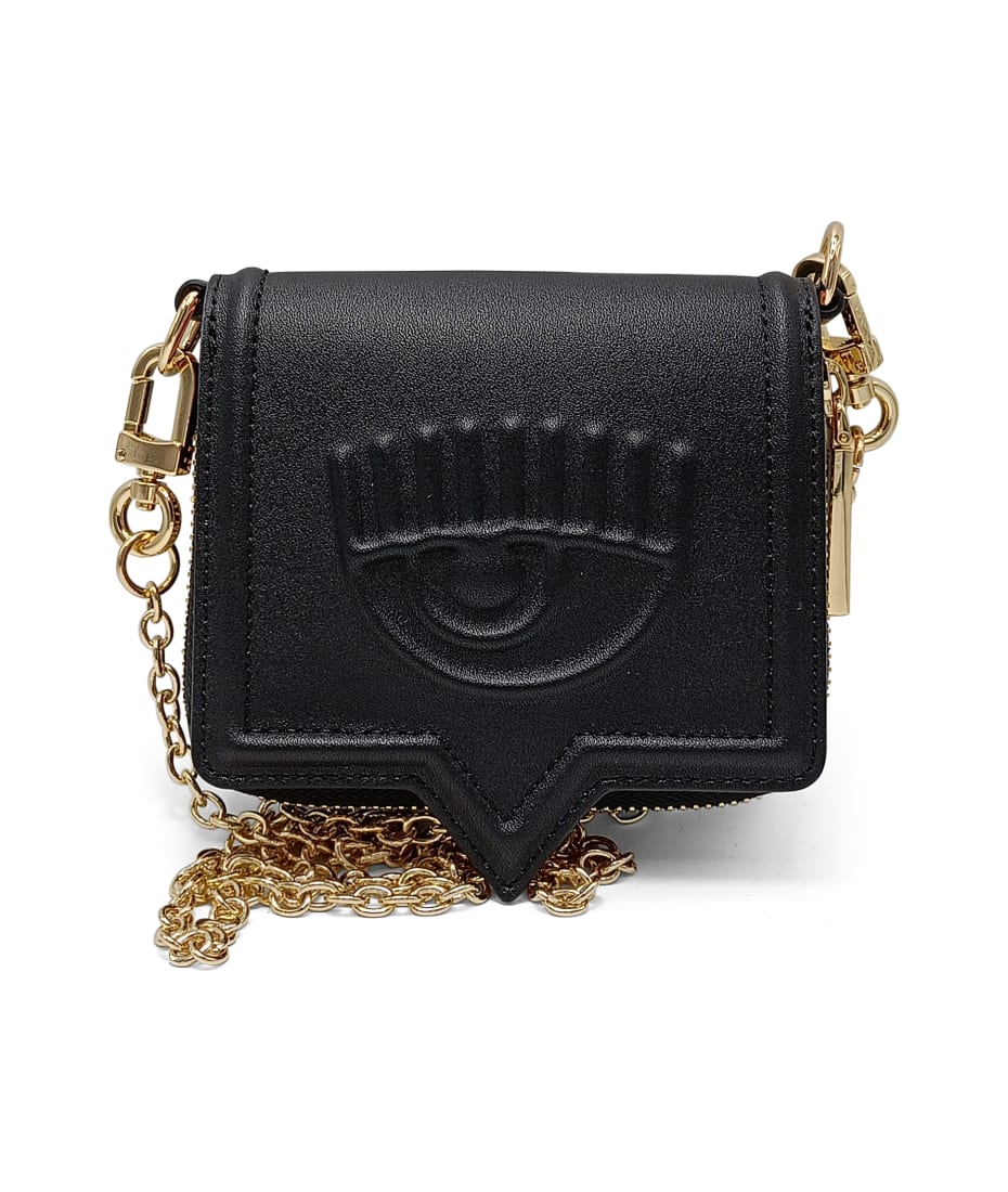 CHIARA FERRAGNI: wallet with Eyelike logo - Black