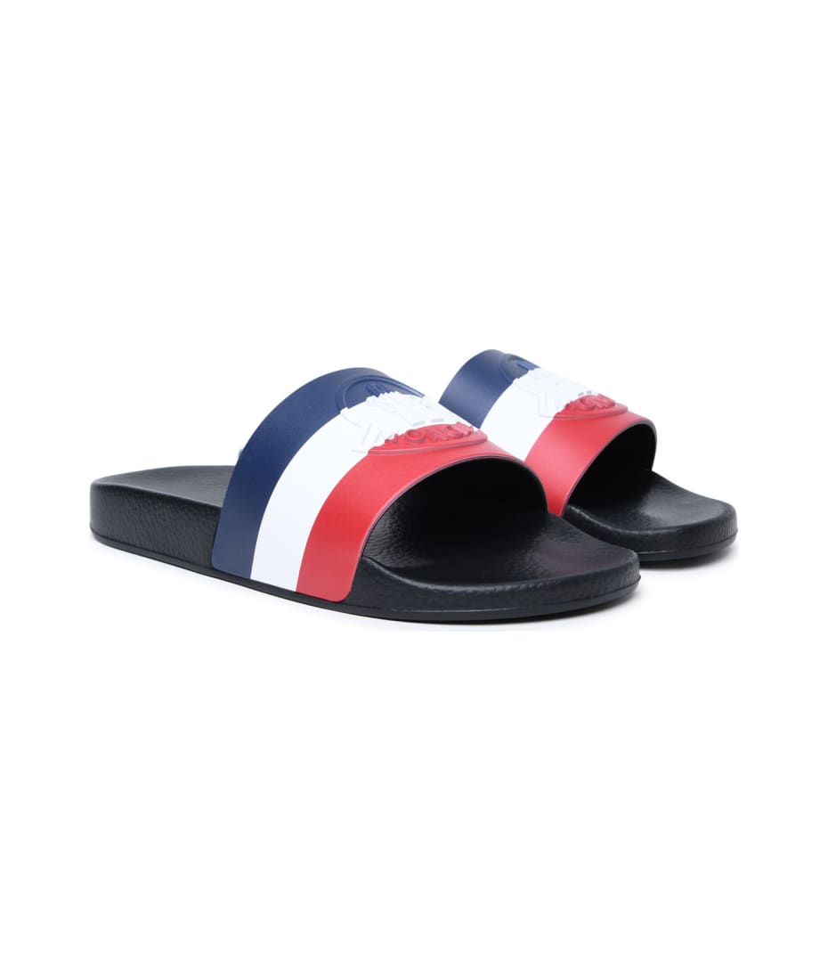 スリッポン MONCLER PADDED SLIPPERS Moncler 'basile' Black Rubber Slippers | italist